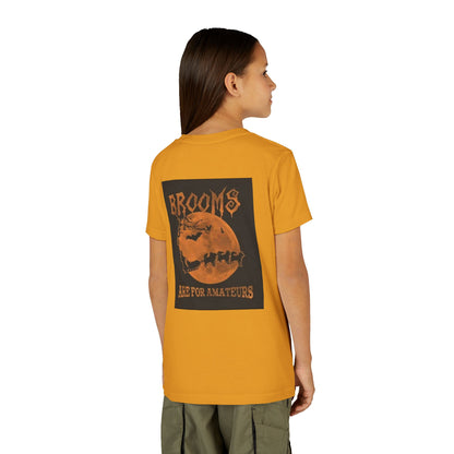 Brooms Are For Amateurs Youth Unisex Short Sleeve Crewneck Tee