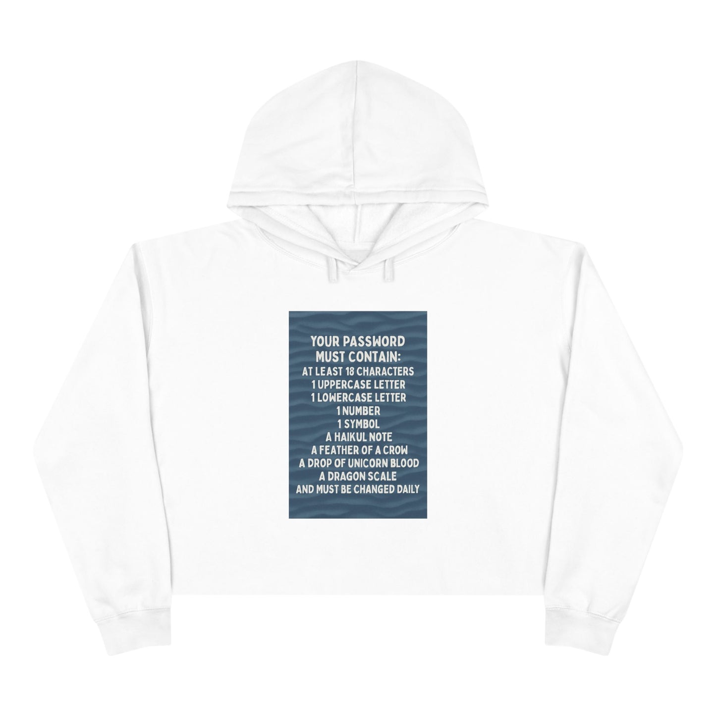 Password Women's Crop Hoodie