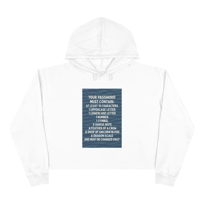 Password Women's Crop Hoodie