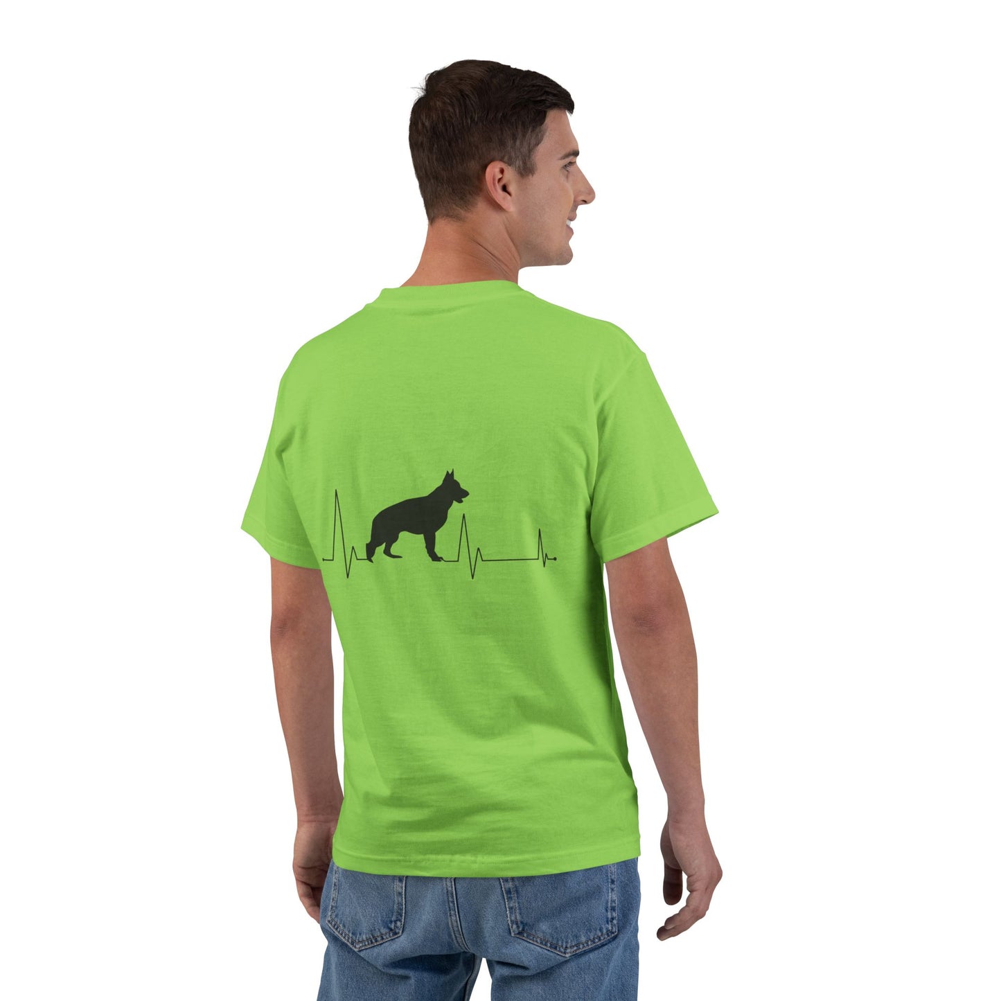 My Heart Beats For German Shepherds Men's Short-Sleeve Crewneck Tee