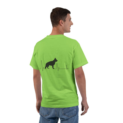 My Heart Beats For German Shepherds Men's Short-Sleeve Crewneck Tee