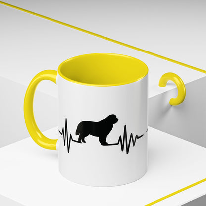 My Heart Beats For Newfies 2-Tone Coffee Mug