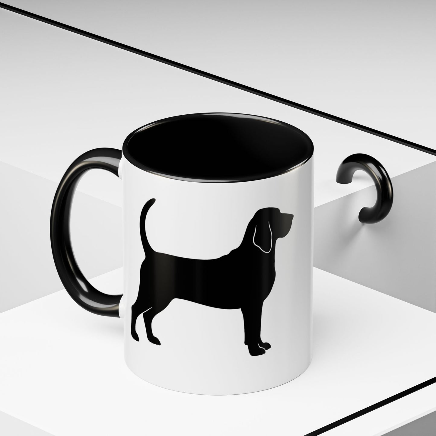 Bloodhound Silhouette 2-Tone Coffee Mug