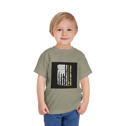 Thin Yellow Line Toddler Unisex Short Sleeve Crewneck Tee