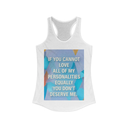 All Of My Personalities Women's Racerback Tank
