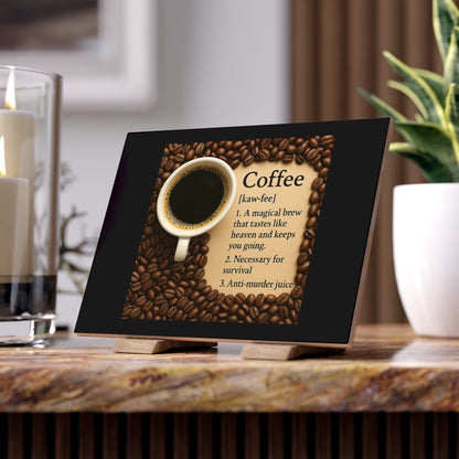 Coffee Definition Ceramic Photo Tile