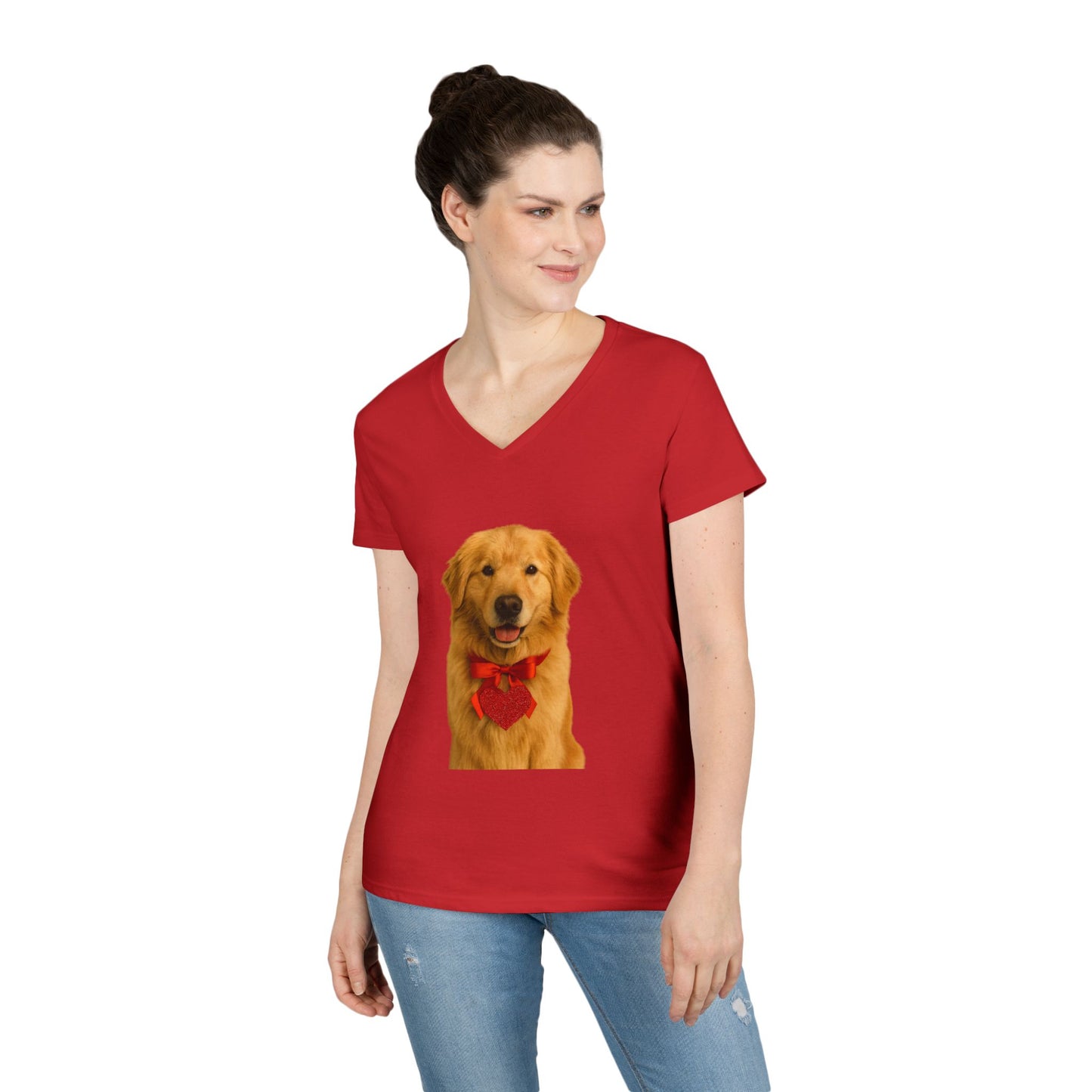Cupid's Companion Golden Women's V-Neck T-Shirt
