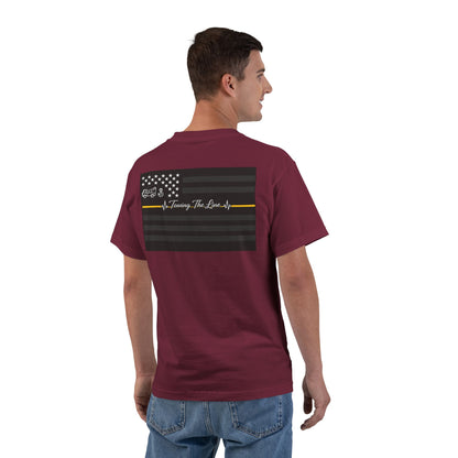 Thin Yellow Line Men's Short-Sleeve Crewneck Tee