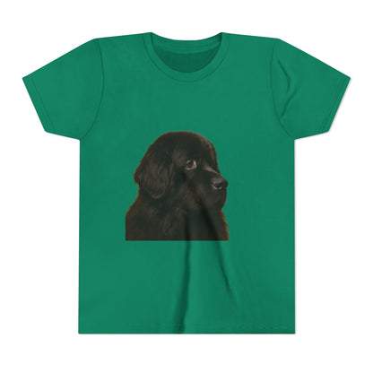 Newfie Head Youth Unisex Short Sleeve Crewneck Tee