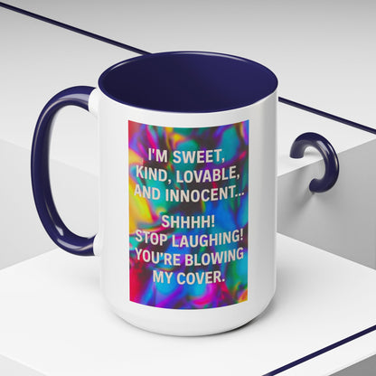 Blowing My Cover 2-Tone Coffee Mug