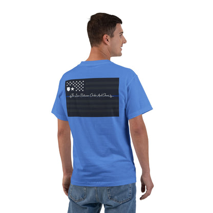 Thin Blue Line Men's Short-Sleeve Crewneck Tee