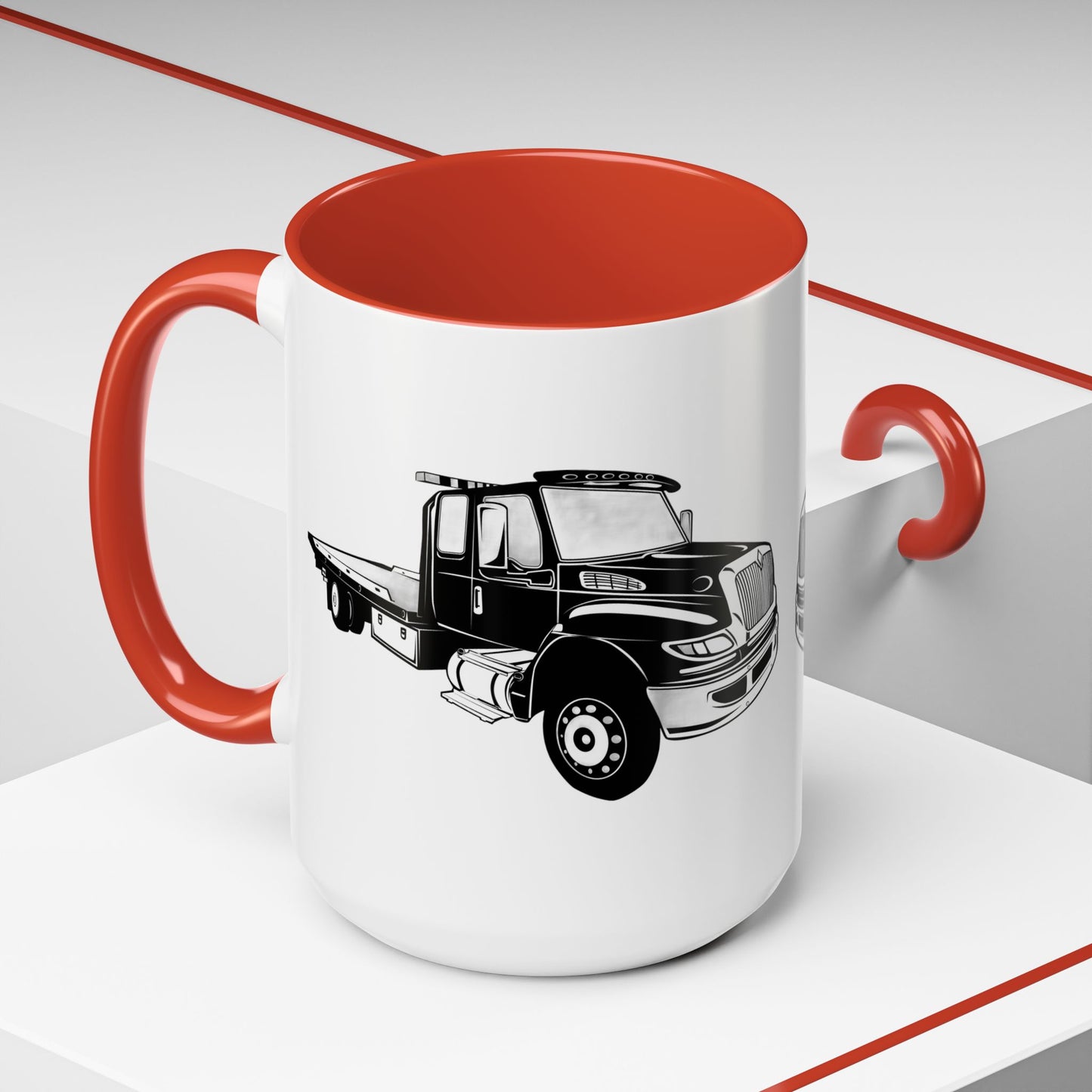 Flatbed Tow Truck 2-Tone Coffee Mug