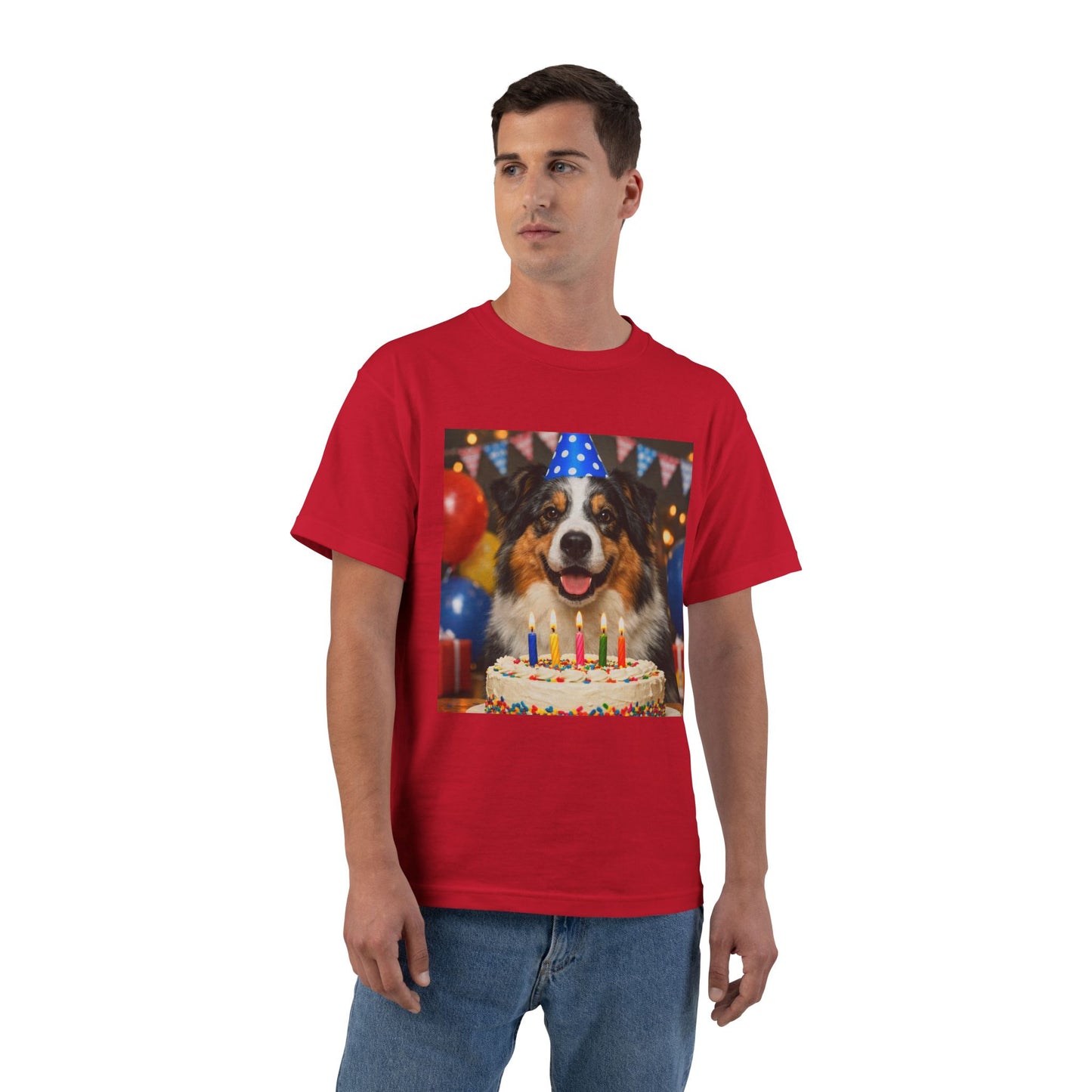 Birthday Buddy Aussie Men's Short-Sleeve Crewneck Tee