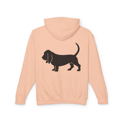 Basset Silhouette Unisex Lightweight Hoodie