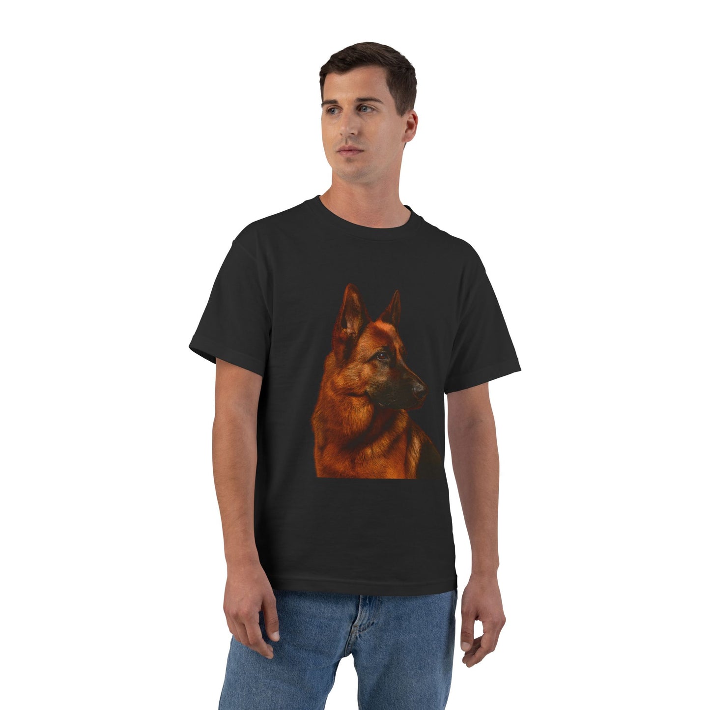 German Shepherd Head Men's Short-Sleeve Crewneck Tee