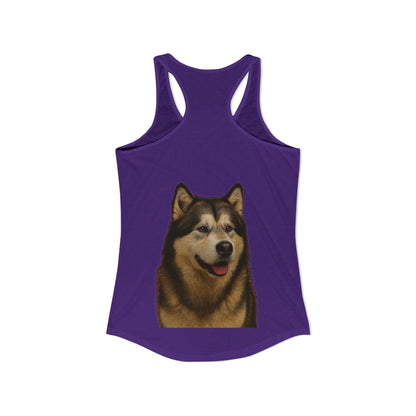 Malamute Head Women's Racerback Tank