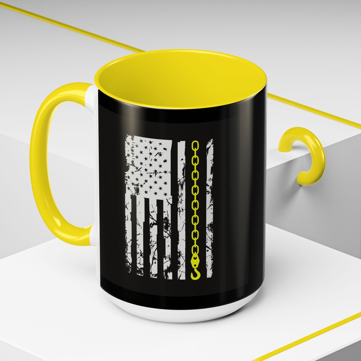 Thin Yellow Line 2-Tone Coffee Mug