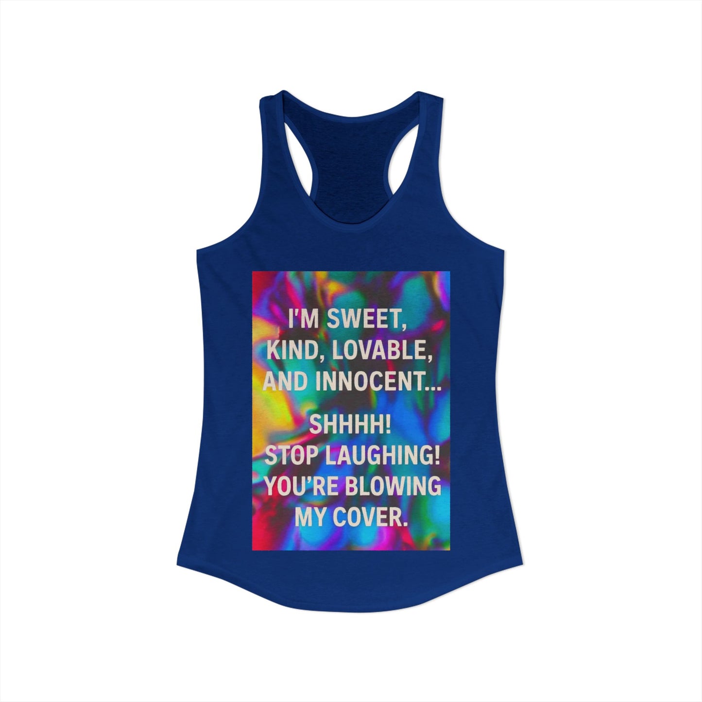 Blowing My Cover Women's Racerback Tank