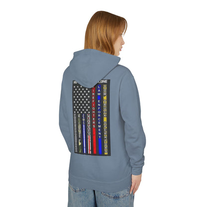No One Fights Alone Unisex Lightweight Hoodie