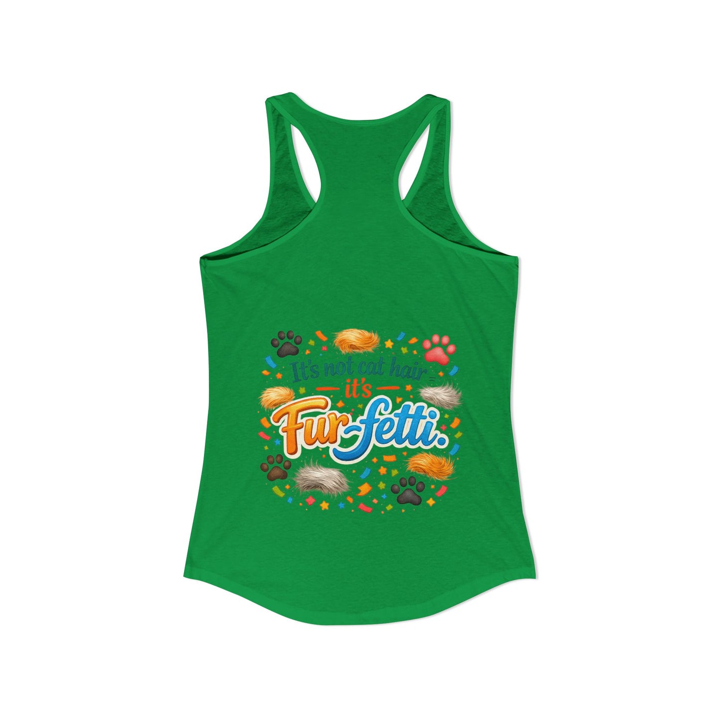 Fur-Fetti Cat Women's Racerback Tank