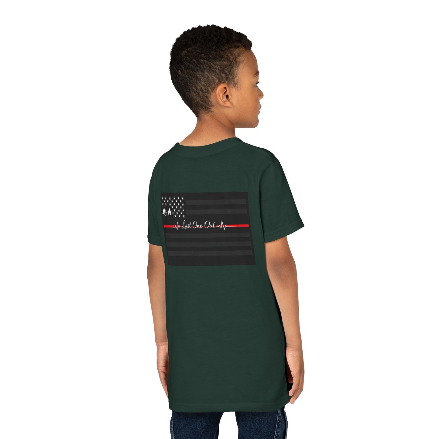 Thin Red Line Youth Unisex Short Sleeve Crewneck Tee