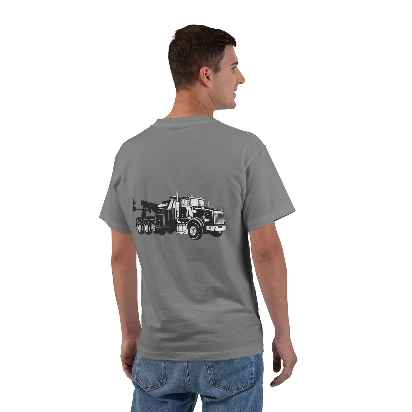 Heavy Tow Truck Men's Short-Sleeve Crewneck Tee