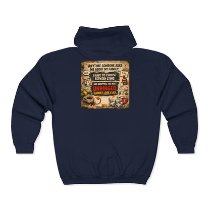 Unhinged Family Unisex Full Zip Hoodie