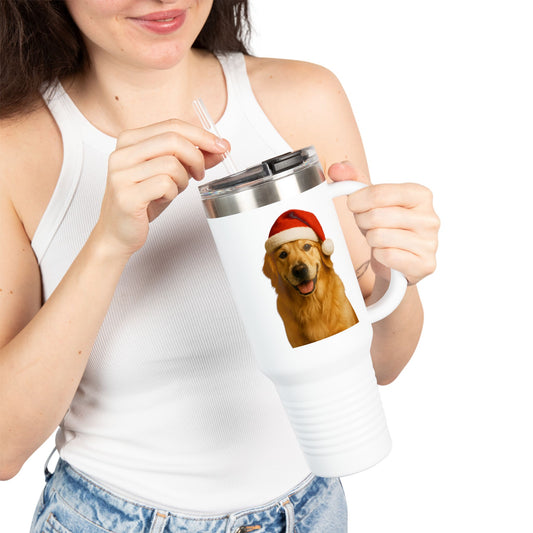 Santa Paws Golden Insulated Travel Mug