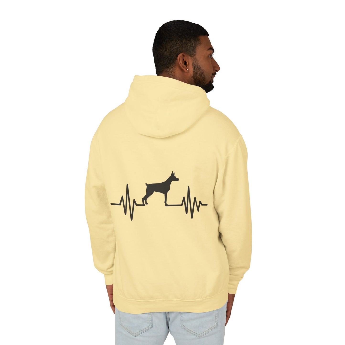 My Heart Beats For Dobermans Unisex Lightweight Hoodie