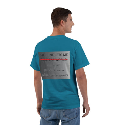 Caffeine Lets Me Men's Short-Sleeve Crewneck Tee