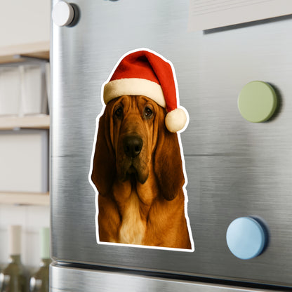 Santa Paws Bloodhound Vinyl Decal