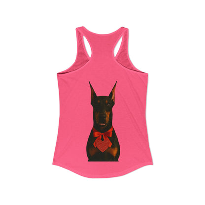 Cupid's Companion Doberman Women's Racerback Tank