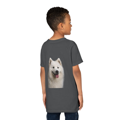 Samoyed Head Youth Unisex Short Sleeve Crewneck Tee