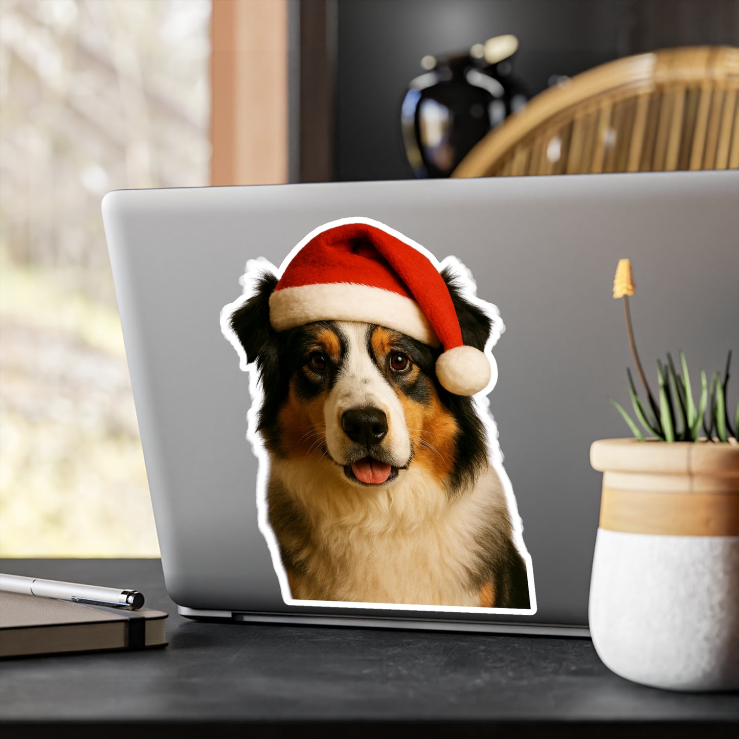 Santa Paws Aussie Vinyl Decal
