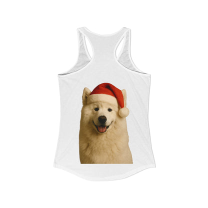 Santa Paws Samoyed Women's Racerback Tank