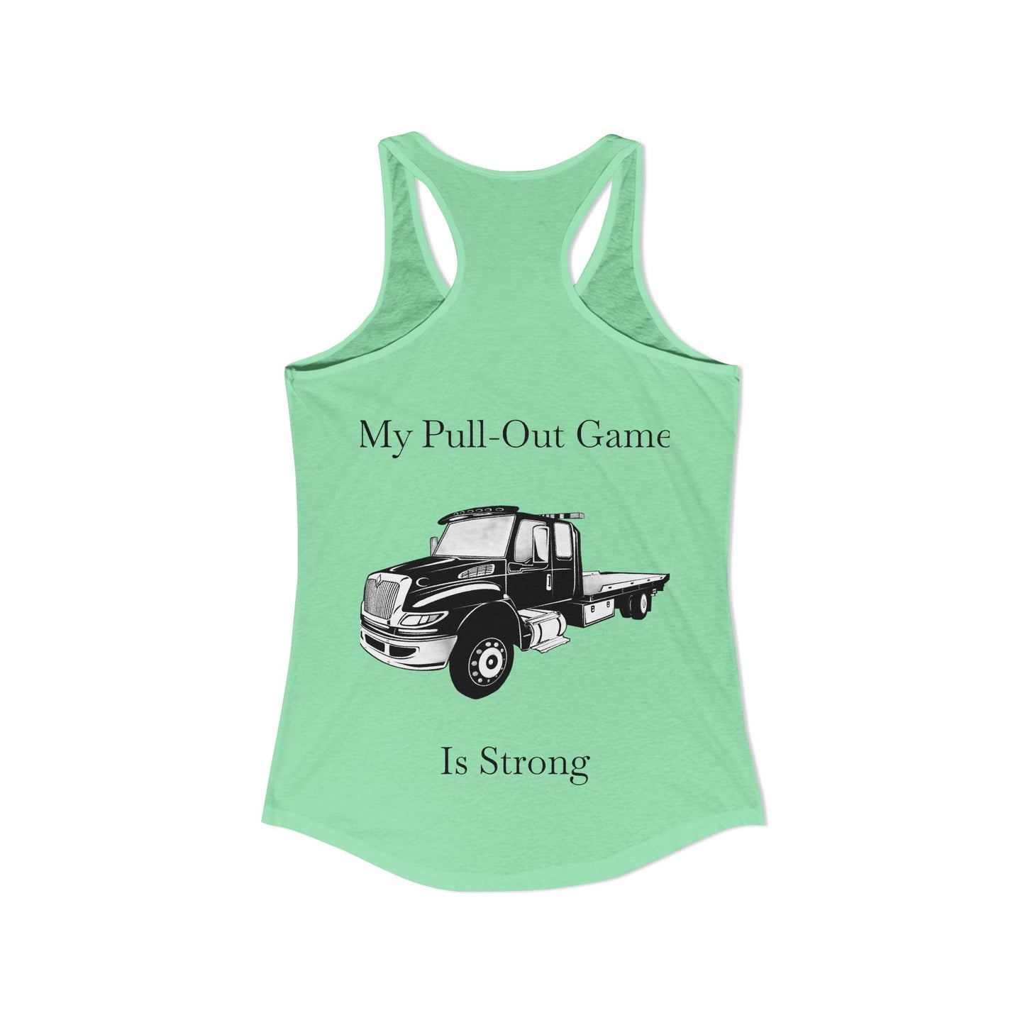 Pull Out Flatbed Tow Truck Women's Racerback Tank