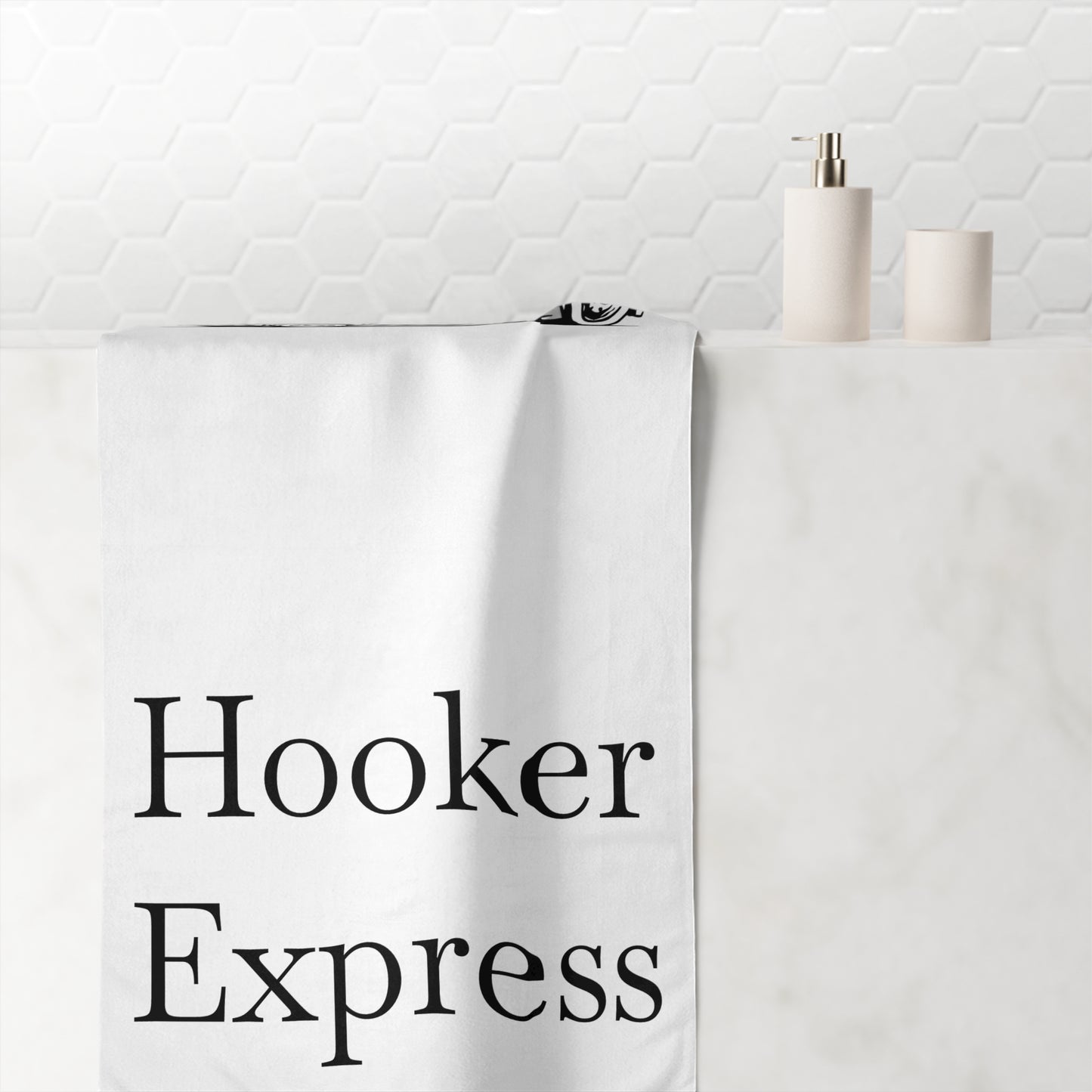 H**ker Express Wheel Lift Tow Truck Mink-Cotton  Beach Towel