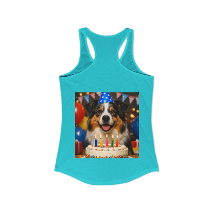 Birthday Buddy Aussie Women's Racerback Tank
