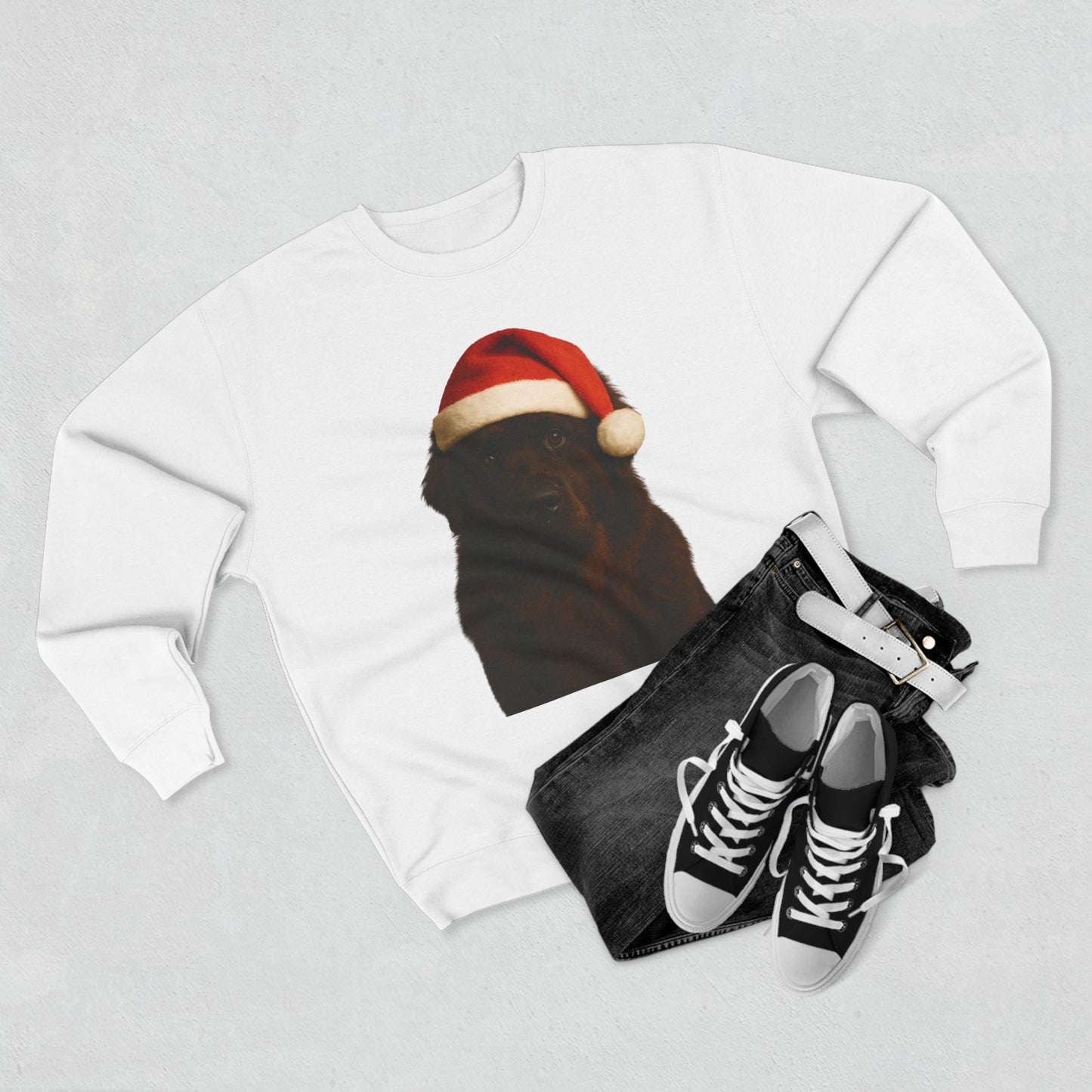 Santa Paws Newfie Unisex Crewneck Sweatshirt