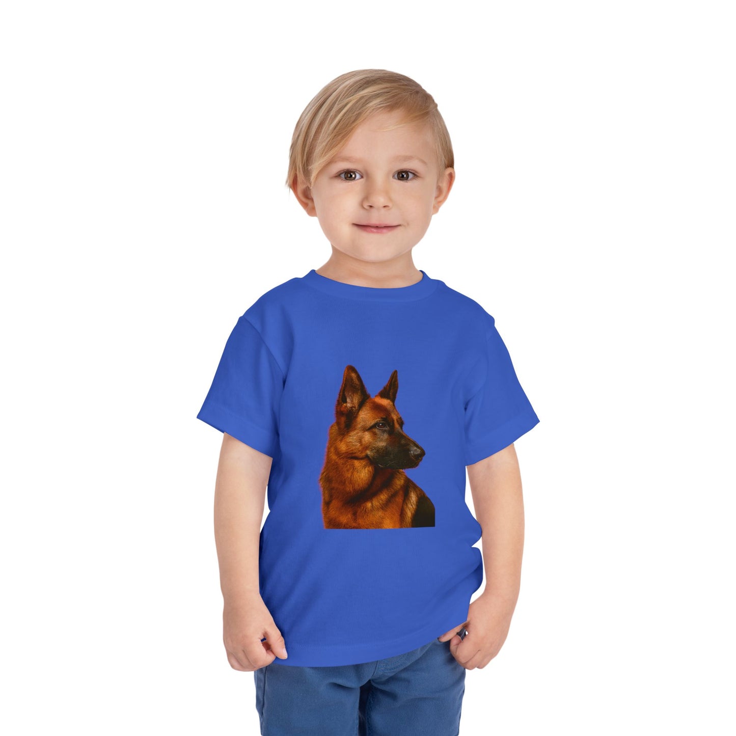 German Shepherd Head Toddler Unisex Short Sleeve Crewneck Tee