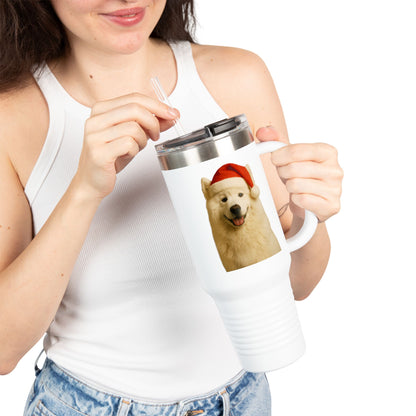 Santa Paws Samoyed Insulated Travel Mug
