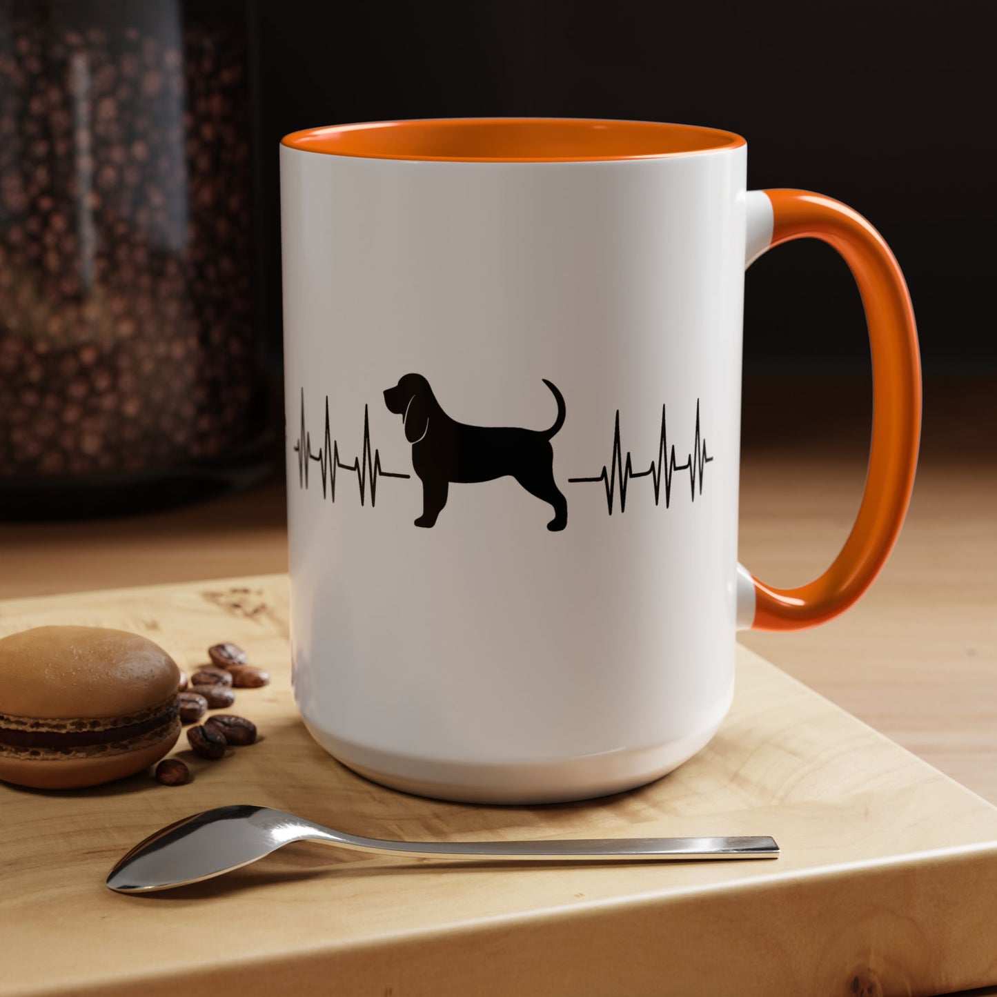 My Heart Beats For Bloodhounds 2-Tone Coffee Mug