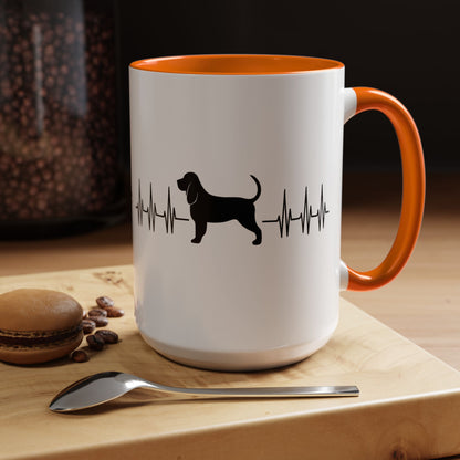 My Heart Beats For Bloodhounds 2-Tone Coffee Mug