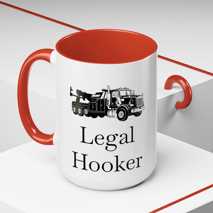 Legal H**ker Heavy Tow Truck 2-Tone Coffee Mug