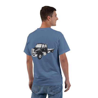Flatbed Tow Truck Men's Short-Sleeve Crewneck Tee