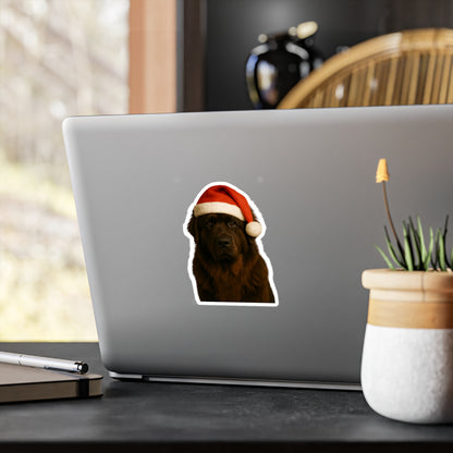 Santa Paws Newfie Vinyl Decal