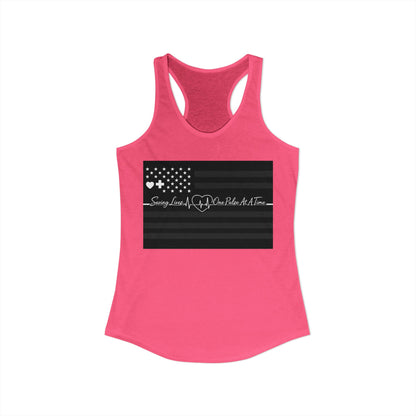 Thin White Line Women's Racerback Tank