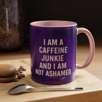 Caffeine Junkie 2-Tone Coffee Mug