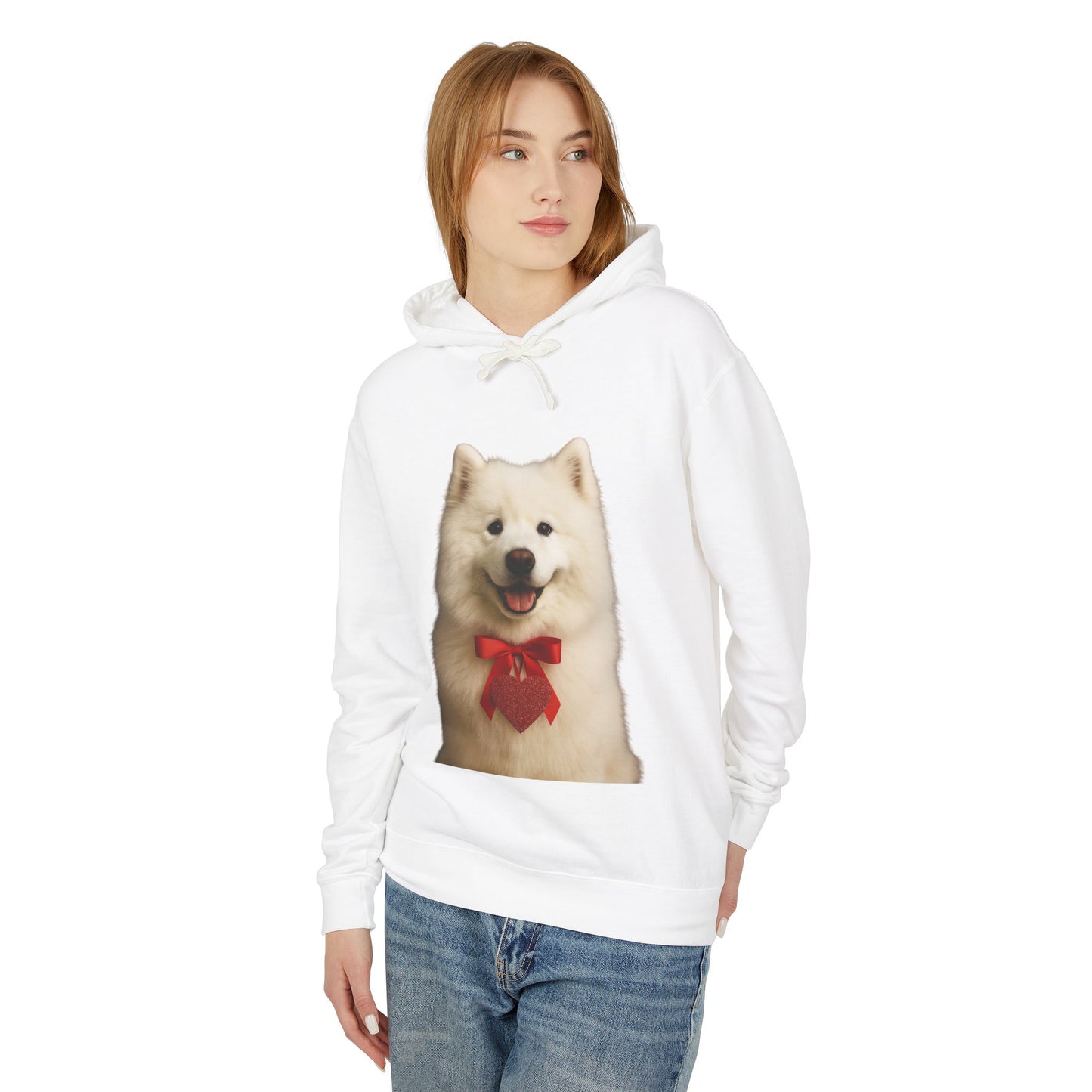 Cupid's Companion Samoyed Unisex Lightweight Hoodie