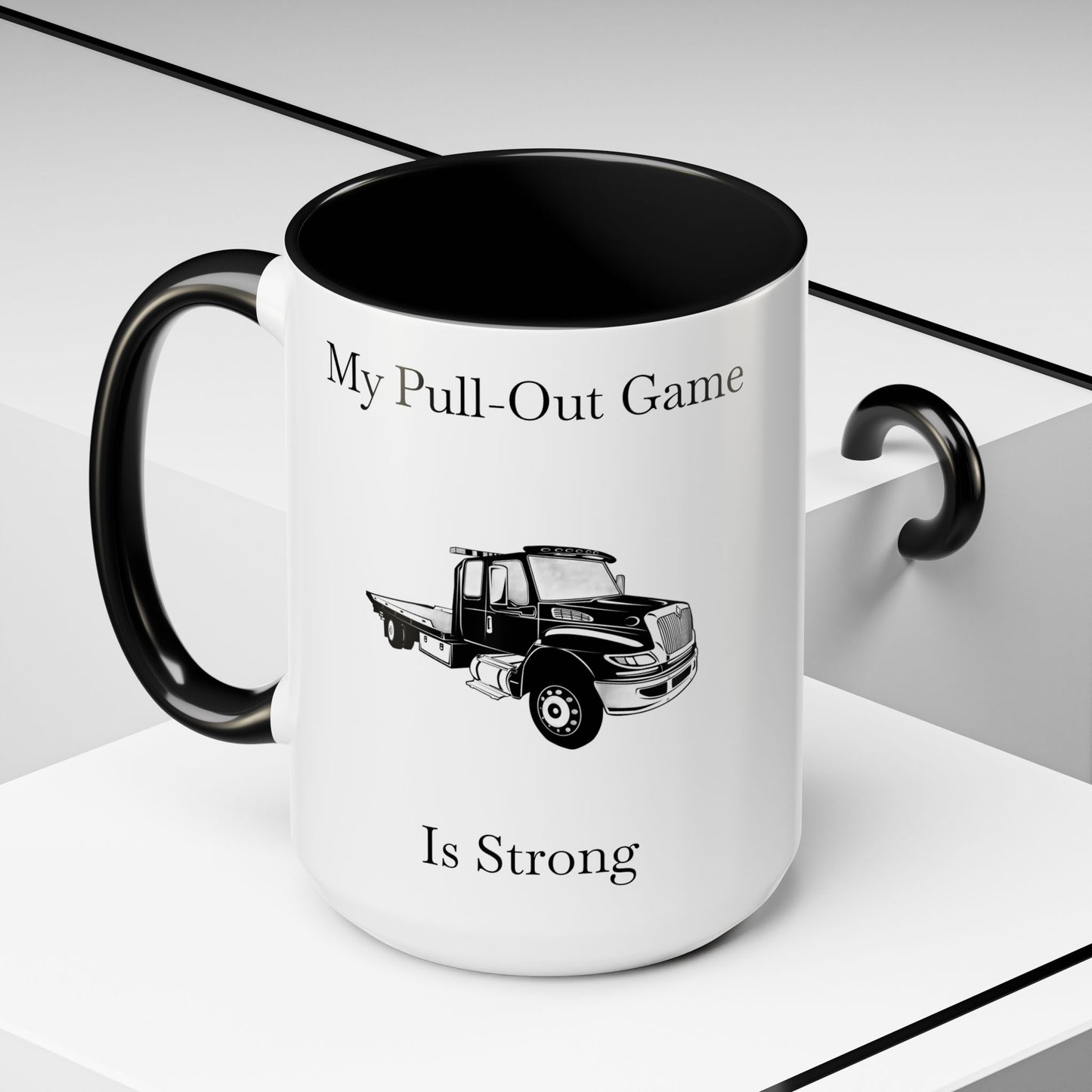 Pull Out Flatbed Tow Truck 2-Tone Coffee Mug